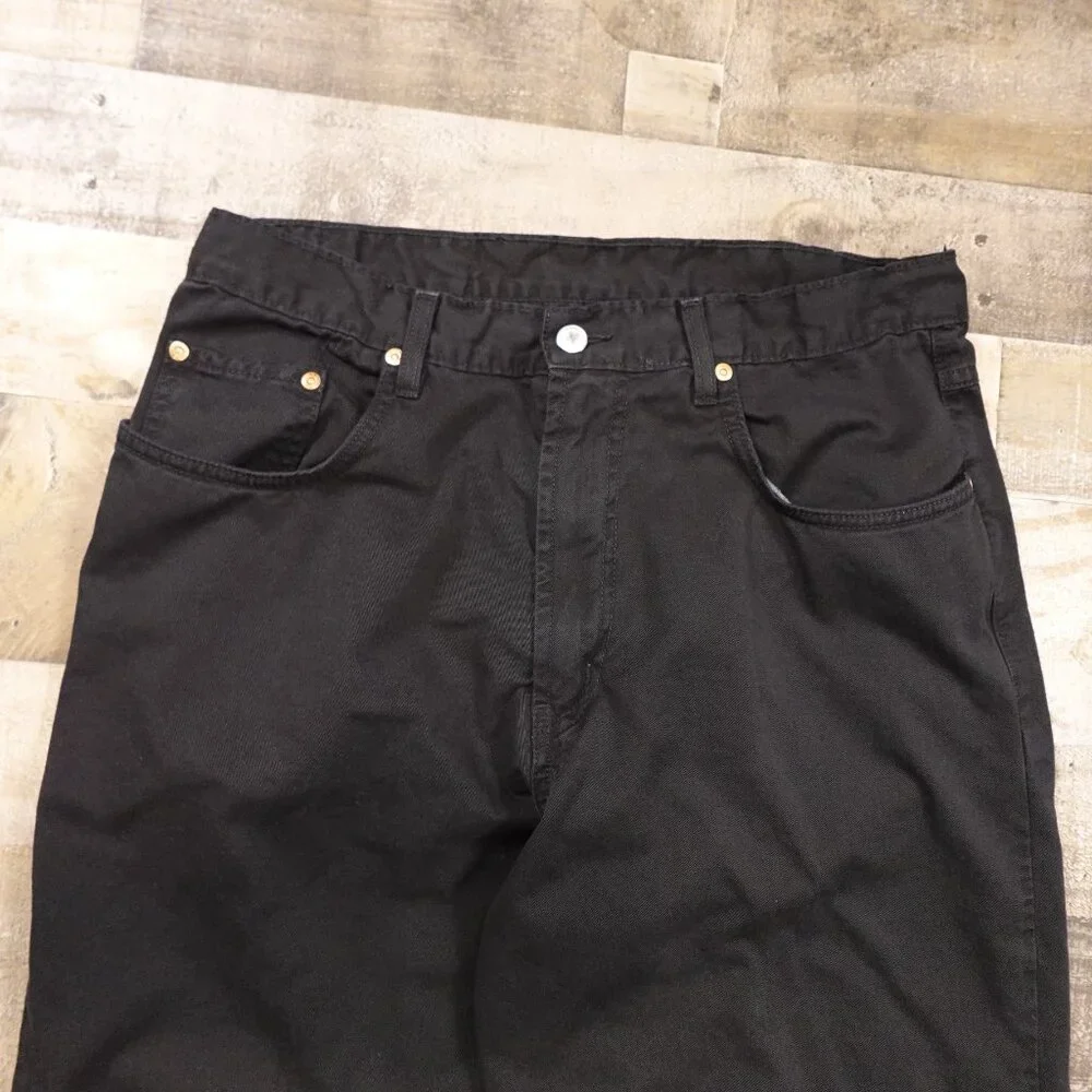 Lucky Brand Dungarees Relaxed Fit Black‎ Jeans - Size 36 American Made Vintage